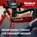 DieHard 16-Gallon 6.5 HP Pro Series Wet/Dry Vacuum - 16 gal - Squeegee, Hose, Wand, Filter, Crevice Tool, Pick-up Tool, Floor Tool - Wet Surface, Dry Surface - 35 ft Cable Length - 8 ft Hose Length - Stainless Steel