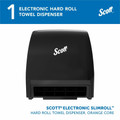 Scott Automatic Slimroll Towel Dispenser - 7.3" Height x 11.8" Width x 12.4" Depth - Plastic - Black - Automatic, Compact, Hygienic, Wall Mountable, Touch-free, Dirt Resistant, Impact Resistant, Translucent - 1 / Carton