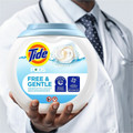 Tide Free & Gentle Laundry Detergent - For Household, Washing Machine - Liquid, Pod - Hypoallergenic, Dye-free, Color Safe, Unscented - 76