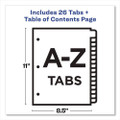 Customizable Toc Ready Index Multicolor Dividers, A-z, Letter