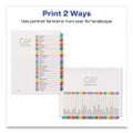 Customizable Toc Ready Index Multicolor Dividers, A-z, Letter
