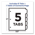 Customizable Toc Ready Index Multicolor Dividers, 1-5, Letter
