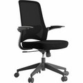 Eurotech Swivel-Tilt Chair - Black Seat Color - Fabric Seat Material - Black Back Color - Mesh Back Material - Black Frame Color - 5-star Base - Black - Armrest - 1 Each