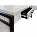 Martin Mason Concrete Laminate Unit - 31" Height x 60" Width x 30" Depth - 1 - Material: Laminate - Finish: Stone, Concrete - Grommet - 1 Each