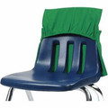 Seat Sack One-Pocket with Elastic Back - 1 Pocket(s) - 1 Compartment(s) - 17" Width x 2" Depth - Chair - Durable, Desk Space, Laminated, Elastic, Washable, Expandable - Green - Poly Cotton - 10 / Carton