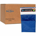 Seat Sack Hand-e-Sack Storage Pouches - Desk - Interlockable, Tear Resistant, Adhesive, Storage Space - Blue - 25 / Carton