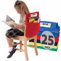 Seat Sack Classroom Pack One-Pocket - 1 Pocket(s) - 1 Compartment(s) - 15" Width x 2" Depth - Chair - Desk Space, Durable, Laminated, Washable, Expandable, Easy to Clean - Multi - Poly Cotton - 25/Pack - 1 / Carton