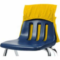Seat Sack One-Pocket with Elastic Back - 1 Pocket(s) - 17" Width x 2" Depth - Chair - Durable, Desk Space, Laminated, Elastic, Washable, Expandable - Yellow - Poly Cotton - 10 / Carton
