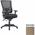 Lorell Multifunctional Mesh High-back Exec. Chair - Perfection Beige Seat Color - Mesh Back Material - High Back - 1 Each