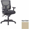 Lorell Multifunctional Mesh Mid-back Executive Chair - Forte Pumice Seat Color - Mesh Back Material - Mid Back - 1 Each