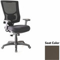 Lorell Conjure High-Back Swivel/Tilt Office Chair - Dillon Java Seat Color - Polyurethane Foam Seat Material - Mesh Back Material - High Back - Armrest - 1 Each