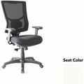Lorell Conjure High-Back Swivel/Tilt Office Chair - Dillon Snow Seat Color - Polyurethane Foam Seat Material - Mesh Back Material - High Back - Armrest - 1 Each
