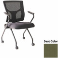 Lorell Conjure Mesh Training Chairs with Arms - Expo Leaf Seat Color - Polyurethane, Foam Seat Material - Mesh Back Material - High Back - Black - Armrest - 2 / Carton