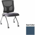 Lorell Conjure Mesh Training Chairs - Dillon Ocean Seat Color - Polyurethane Foam Seat Material - Mesh Back Material - 2 / Carton