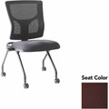 Lorell Conjure Mesh Training Chairs - Perfection Burgundy Seat Color - Polyurethane Foam Seat Material - Mesh Back Material - 2 / Carton