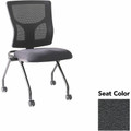 Lorell Conjure Mesh Training Chairs - Fuse Azurean Seat Color - Polyurethane Foam Seat Material - Mesh Back Material - 2 / Carton
