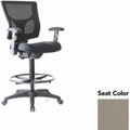 Lorell Conjure Office Stool - Dillon Stratus Seat Color - Polyurethane Foam Seat Material - Mesh Back Material - Armrest - 1 Each