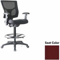 Lorell Conjure Office Stool - Forte Port Seat Color - Polyurethane Foam Seat Material - Mesh Back Material - Armrest - 1 Each
