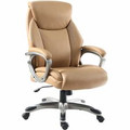 Lorell Kyros High-Back Executive Chair - Caramel Seat Color - Polyurethane Seat Material - Caramel Back Color - Polyurethane Back Material - High Back - Caramel - Armrest - 1 Each