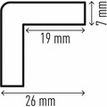 DURABLE Corner Protection Profile C19 - 5 PK - Adhesive Mount for Indoor, Production Area, Warehouse, Basement, Staircase, Garage, Wall, Cabinet, Shelf, Storage Trolley, Machinery, ... - Polyurethane Foam, Plastic - 5 / Pack