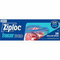 Ziploc&reg; Ziploc Grip n' Seal Freezer Bags - Large Size - 1 gal Capacity - 10.75" Length x 10.56" Width - Clear - Kitchen, Soup, Filing, Office, Commercial, Industrial, Food, Hospital - 28 / Box