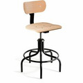 BEVCO Plywood Series Chair - Natural Wood Seat Color - Maple, Plywood Seat Material - Plywood Back Material - Black Frame Color - Round Leg, 5-star Base - 1 Each