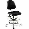 BEVCO Integra Series Chair - Black Seat Color - Vinyl Seat Material - Black Back Color - Vinyl Back Material - Medium Back - 5-star Base - 1 Each