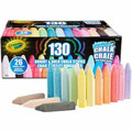 Crayola Washable Sidewalk Chalk - Assorted - For Sidewalk, Driveway - Washable, Anti-Roll Shape, Non-toxic - 130 / Pack