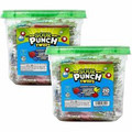 Green Rabbit Sour Punch Twists - Fruit, Cherry, Watermelon, Apple, Blue Raspberry - Individually Wrapped - 210 Pieces/Tub - 2 / Carton