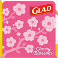 Glad Odorshield Cherry Blossom Trash Bags - Cherry Blossom - Small Size - 4 gal Capacity - 18" Length x 17" Width - Drawstring Closure - Pink - Garbage, Kitchen, Bedroom, Bathroom - 34/Box - 6 / Carton