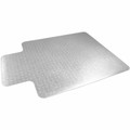 Cleartex TrYlok Chair Mats - Carpeted Floor, Chair, Indoor, Low Pile - 47" Length x 35" Width - Lipped - Clear - 1 / Each