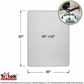 Cleartex TrYlok Chair Mats - Carpeted Floor, Chair, Indoor, Low Pile - 53" Length x 45" Width - Rectangular - Clear - 1 / Each