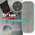 Cleartex TrYlok Chair Mats - Carpeted Floor, Chair, Indoor, Low Pile - 59" Length x 46" Width - Rectangular - Clear - 1 / Each
