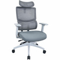 Lorell Chair - High Back - Gray - Fabric, Mesh - 1 Each