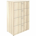 Lorell File Cabinet - 4 x Drawer(s) for File - Lateral - Lockable - Modern Elm - Assembly Required