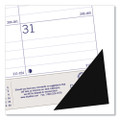 Academic Monthly Desk Pad Calendar, 22 X 17, White/blue/gray Sheets, Black Binding/corners, 13-month (july-july): 2022-2023