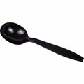 karat Soup Spoon, Extra Heavy-Weight/BK - Soup Spoon - Soup Spoon - Restaurant, Cafeteria - Polystyrene, Plastic - Black - 10 / Carton
