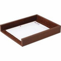 Dacasso Single Front Load Letter Tray - 2" Height x 10.60" Width x 13.75" Length - Desktop - Brown - Leather - 1 Each