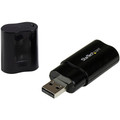 StarTech.com USB 2.0 to External Stereo Audio Adapter - 1 x Type A USB 2.0 USB Male - 1 x Mini-phone Audio In Female, 1 x Mini-phone Audio Out Female - Black - 1 Each - TAA Compliant