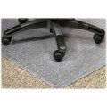 Lorell Standard Lip Chairmat - 48" Length x 36" Width x 0.133" Thickness - Lip Size 10" Length x 19" Width - Vinyl - Clear - 1 Each