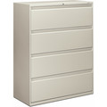 HON Brigade 800 H894 Lateral File - 53.3" Height x 42" Width x 18" Depth - 4 - Finish: Light Gray - 1 Each
