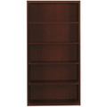 HON Valido H11555 Bookcase - 71" Height x 36" Width x 13.1" Depth - 5 Shelve(s) - Ribbon Edge - Finish: Mahogany