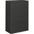 HON Brigade 800 H884 Lateral File - 53.3" Height x 36" Width x 18" Depth - 4 - Finish: Charcoal - 1 Each