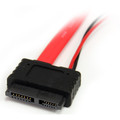 StarTech.com 20in Slimline SATA Male to SATA Cable - For Optical Drive - Red - 1.67 ft Cord Length - LP4 / SATA, SATA - 1 Each