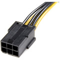 StarTech.com Power Adapter Cable - PCI Express - 6 Pin - 8 Pin - PCIe - For PCI Express Card - Yellow - 6.10" Cord Length - PCI-E / PCI-E - 1 Each