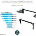 StarTech.com 2U 19in Steel Vertical Wall Mount Equipment Rack Bracket - For Equipment, Patch Panel, Power Module, Networking - Wall Mountable, Rack-mountable - Steel - TAA Compliant
