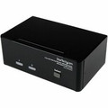 StarTech.com 2 Port DVI VGA Dual Monitor KVM Switch with Audio & USB Hub - 2 Computer(s) - WUXGA - 1920 x 1440 - 3 x VGA - Desktop - TAA Compliant