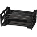 Officemate Side Load Letter Tray - 2.75" Height x 13.18" Width x 9" Depth - Desktop - Stackable, Durable - Black - Plastic - 2 / Pack