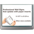 DURABLE CLICK SIGN Holder for Interior Walls - 5.9" Width x 5.1" Height x 0.6" Depth - Rectangular Shape - Door-mountable, Wall Mountable, Surface-mountable - Indoor - Acrylic, Plastic - Clear, Graphite - 1 Each