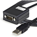 StarTech.com 6ft RS422/485 USB Serial Adapter with COM Retention - 1 x 9-pin DB-9 RS-422 Serial - Male - 1 x USB 1.1 Type A - Female - Black - 1 Each - TAA Compliant